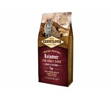 CARNILOVE Cat Grain Free Reindeer Adult 6kg / Holistické kompletní krmivo pro kočky / bez obilovin a brambor 
