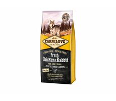 CARNILOVE Dog Fresh Chicken & Rabbit 12kg / Holistické kompletní krmivo pro dospělé psy / bez obilovin a brambor 