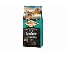 CARNILOVE Dog Fresh Carp & Trout 12kg / Holistické kompletní krmivo pro dospělé psy / bez obilovin a brambor 
