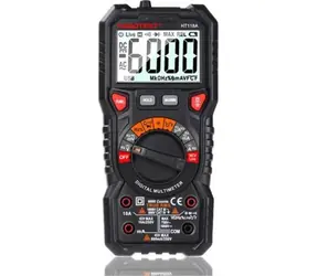 Habotest HT118A Digitální univerzální multimetr s baterkou / True RMS / NCV / 3x AAA