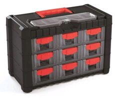 Kistenberg Organizér CARGO černo-červená / 9 zásuvek / 400 x 200 x 260 mm