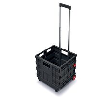 Kistenberg Přepravka skládací s madlem CART černá / 396 x 370 x 1008 mm / nosnost 25 kg 