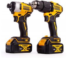 DeWalt DCK2062M2T / Sada Aku nářadí příklepová vrtačka & rázový utahovák / 18 V / 2x 4Ah / kufr