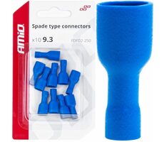 AMiO Konektory izolované - samice modrá 6.3mm 1.5-2.5mm2 15A / sada 10ks