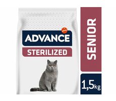 ADVANCE CAT Sterilized Senior 1.5kg / Superprémiové krmivo (granule) / pro sterilizované kočky starší 10 let 