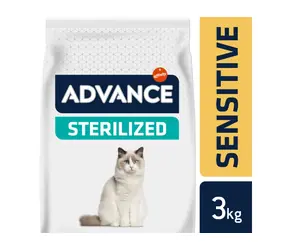 ADVANCE CAT Sterilized Sensitive 3kg / Superprémiové krmivo (granule) / pro sterilizované kočky s citlivým trávením