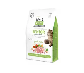 Brit Care Cat Grain-Free Senior Weight Control 0.4kg / Granule pro kočky / dobré trávení a tělesná hmotnost 
