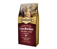 Carnilove Cat Grain Free Lamb&Wild Boar Adult Sterilised 6kg / Granule pro kočky / pro kastrované kočky
