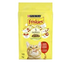 PURINA Friskies Krmivo pro kočky hovězí kuře se zeleninou 10kg / Granule pro kočky / pro dospělé kočky