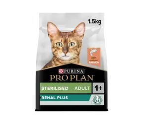 Purina Pro Plan Cat Renal Plus Sterilised losos 1.5kg / Granule pro kočky / pro kastrované kočky od 1 roku