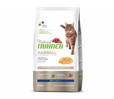 Trainer Natural Cat HAIRBALL kuřecí 1.5kg / Granule pro kočky / pro dospělé kočky zaměřené na smotky chlupů v trávení