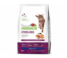 Trainer Natural Cat STERILISED losos 3kg / Granule pro kočky / pro sterilizované dospělé kočky