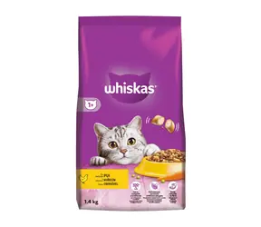 WHISKAS granule s kuřecím masem 1.4kg / Granule pro kočky / pro dospělé kočky