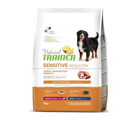 Natural Trainer Sensitive No gluten Adult Medium/Maxi kachna 3kg / Kompletní krmivo pro střední a velká plemena psů