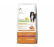 Trainer Natural Sensitive No gluten Maturity Medium/Maxi losos 12kg / Kompletní krmivo pro střední a velká plemena psů