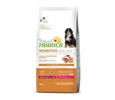 Trainer Natural Sensitive No Gluten Puppy&Jun Medium/Maxi losos 12kg / pro štěňata/mladé psy středních a velkých plemen