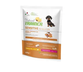 Natural Trainer Sensitive No gluten Puppy&Jun Mini losos 800g / pro štěňata/mladé psy malých plemen