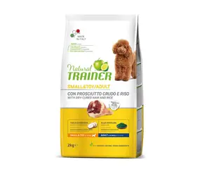 Natural Trainer Small&Toy Adult prosciutto a rýže 2kg / Kompletní krmivo pro dospělé psy malých a miniaturních pleme