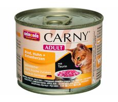Animonda Carny Konzerva Adult pro kočky hovězí+kuřecí+kachní srdce 200g