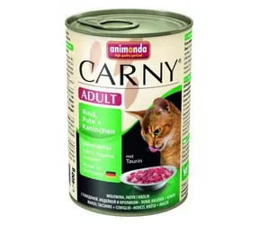 Animonda Carny konzerva pro kočky hovězí+krůta+králík 400g