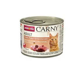 Animonda Carny Adult konzerva pro kočky - kuře+krůta+kachní srdce 200g