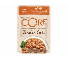 Wellness Core Cat Tender kuře a krůta v omáčce Kapsička 85g