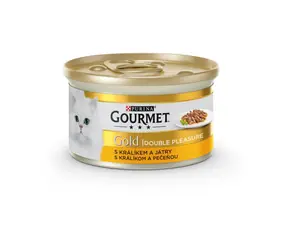Purina Gourmet Gold králík+játra 85g / Konzerva pro kočky
