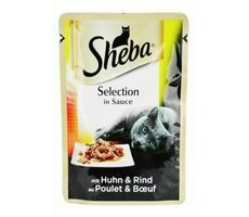 Sheba Selection kuře + hovězí ve šťávě 85g / Kapsička pro kočky