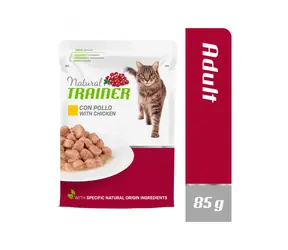 Natural Trainer Cat adult kuře 85 g / Kapsička pro kočky