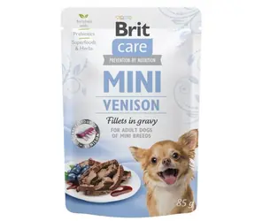 Brit Care Mini Venison fillets in gravy 85g / Kapsička pro psy