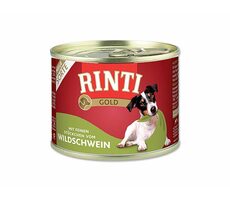Finnern Rinti Gold konzerva pro psy divočák kousky 185g