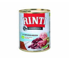 Finnern Rinti konzerva pro psy drůbeží srdce 800g