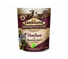 Carnilove Dog Paté Venison with Strawberry Leaves 300g / Kapsička pro psy