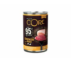 Wellness Core Dog 95% Protein Adult kuře+kachna a mrkev 400g / Konzerva pro psy