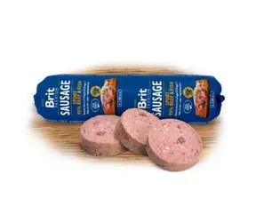Brit Sausage Beef & Fish-Sport formula 800g / Salám pro psy