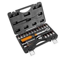 NEO TOOLS 08-821 / Momentový klíč se sadou bitů 21 ks / velikost 1/4 / kufřík / 5 - 25 Nm
