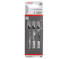 BOSCH 2608636429 / Sada pilových plátků do kmitací pily T 101 BIF / ACF / 3ks