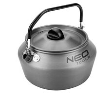 NEO TOOLS 63-147 šedá / Turistická konvice / hliník / nerezová ocel / 0.8l / víko / přepravní taška
