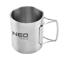 NEO TOOLS 63-150 šedá / Turistický hrnek / hliník / 0.3l
