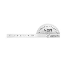 NEO TOOLS 72-320 / Úhloměr s pravítkem / 0-100 mm / pravítko / úhloměr / nerezová ocel