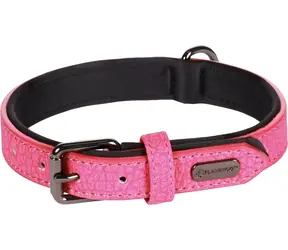 Flamingo Leza Obojek s neoprenovým polstrováním růžová S/M