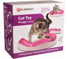 Flamingo Moggy Interaktivní hračka pro kočky růžová/bílá