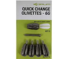 KORUM Rychlovýměnná zátěž Quick Change Olivettes 6g 5ks