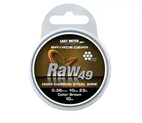 Savage Gear Lanko Raw49 0,36mm 11kg 24lb 10m Uncoated Brown