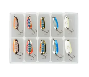 Savage Gear Sada třpytek Nails Micro Spoon Kit Velikost 1c 2,5g & 2c 3,5g 10ks