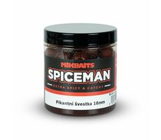 Mikbaits Boilies v dipu Spiceman Pikantní švestka 250ml 16mm