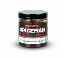 Mikbaits Boilies v dipu Spiceman Pikantní švestka 250ml 20mm