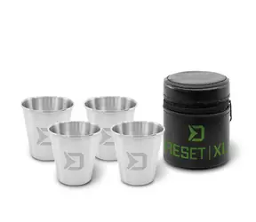 Delphin Set nerezových pohárků RESET XL 4v1 70ml 4ks
