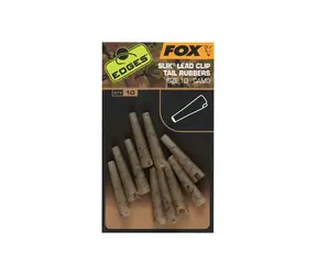 FOX Závěska Edges Camo Size 10 Slik Lead Clip Tail Rubber 10ks