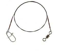 Cormoran Lanko 1x1 Titanium Leader Single Strand Swivel and Corlock Snap Hook 12kg 20cm 2ks